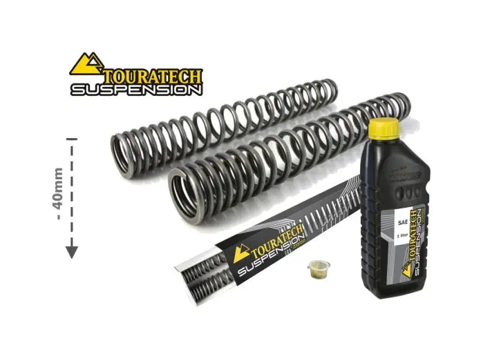 Resortes de horquilla progresivos Touratech BMW F850GS + Adventure desde 2018 reducción de altura de -40mm