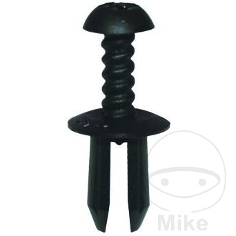 BMW R1200RT LC 2013-2016 Remache de tornillo PA 66 negro JMP Paquete de 10 piezas