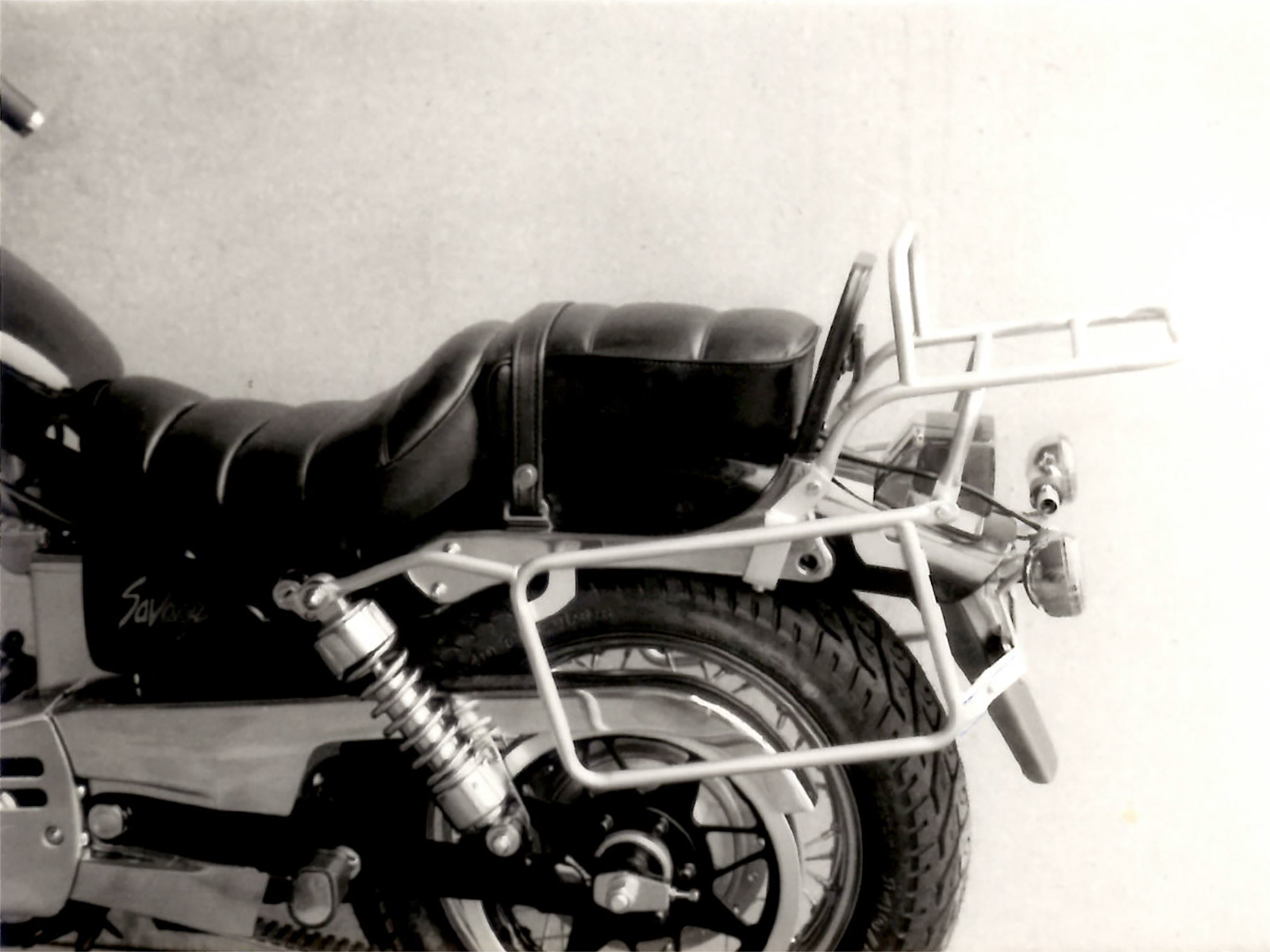 Komplettträgerset (Seitenkofferträger und Rohrgepäckbrücke Topcaseträger) chrom für Suzuki LS 650 (1986-1996)