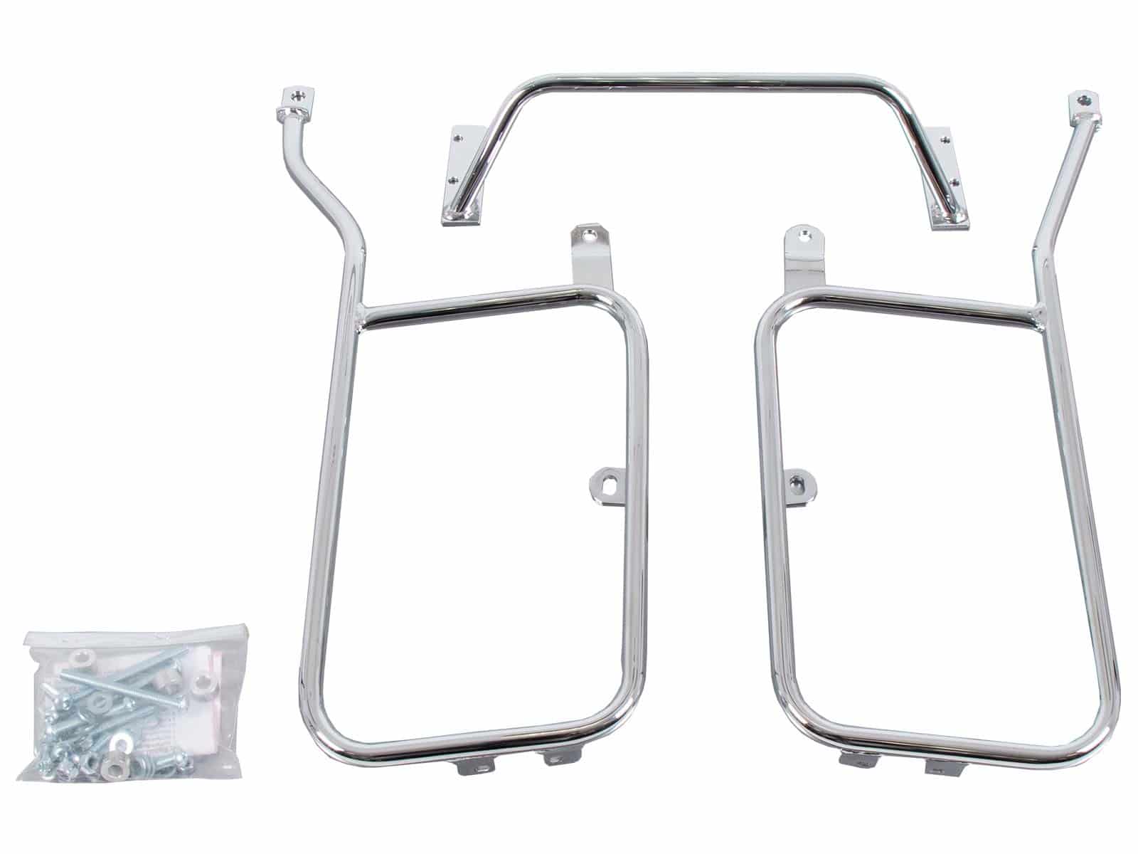 Seitenkofferträger festverschraubt chrom für Suzuki VL 800 Intruder LC Volusia (2001-2008) / C 800 Intruder / Black Edition (2005-2016)