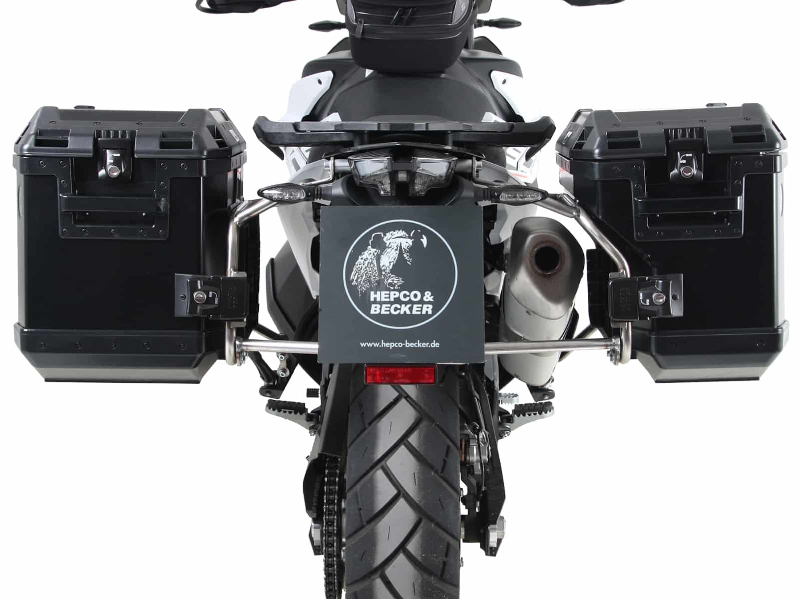 Kofferträgerset Cutout Edelstahlträger inkl. Xplorer Cutout schwarz Kofferset für KTM 790 Adventure/R (2019-2021)
