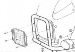 Lampenschutzgitter für Kombination mit Tankschutzbügel 502903 schwarz für BMW R 850 GS (1998-2000)/R 1100 GS (1994-1999)