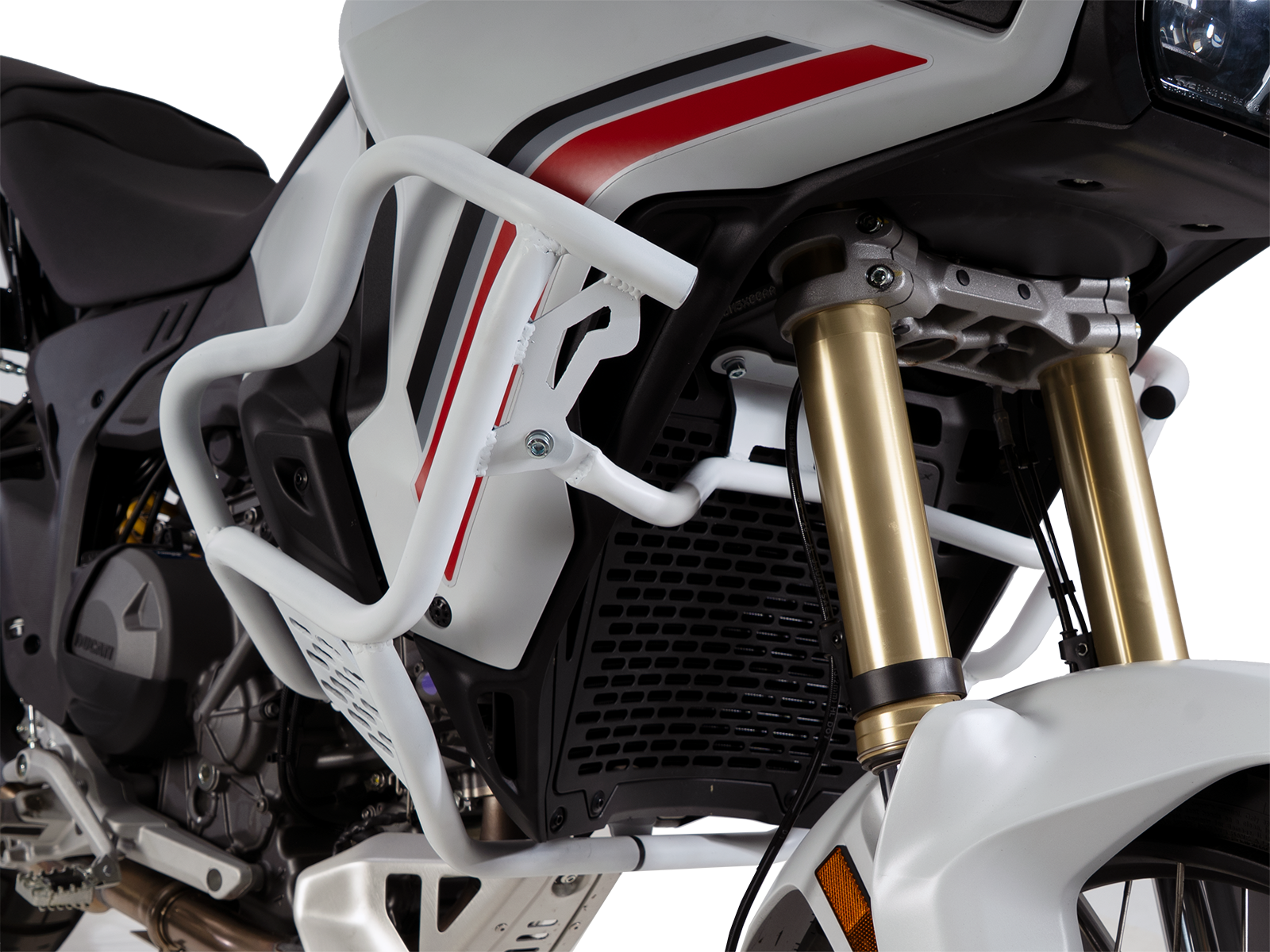Tankschutzbügel "Solid" weiß für Ducati Desert X V2 (2026-)
