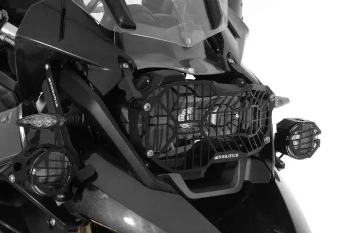 Protection de phare en acier inoxydable noir pour phare principal LED pour BMW R1250GS + Adventure Protection de phare en acier inoxydable noir pour phare principal LED pour BMW R1250GS + Adventure