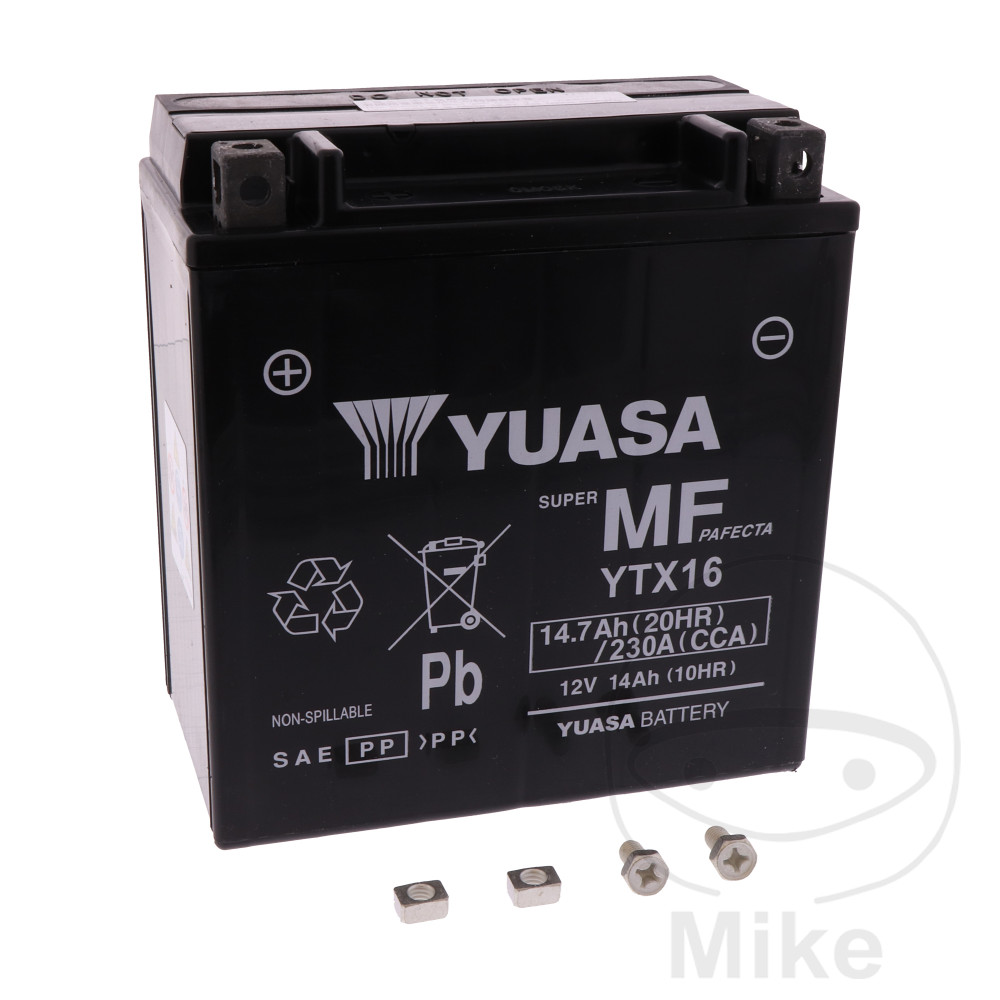 1000_7070169 Batterie de moto YTX16 humide YuasaAlternative : 7073778