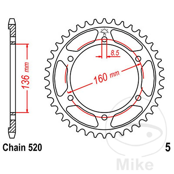 1000_7275274_2kkUL7PSeXJXEA BMW F 650 ST GS Dakar Pignon 41Z Pas 520 INT 136 LK 160 G650GS