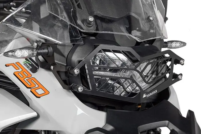Black Stainless Steel Headlight Guard with Quick Release for BMW F850GS Adventure OFFROAD USE ONLY Black Stainless Steel Headlight Guard with Quick Release for BMW F850GS Adventure OFFROAD USE ONLY