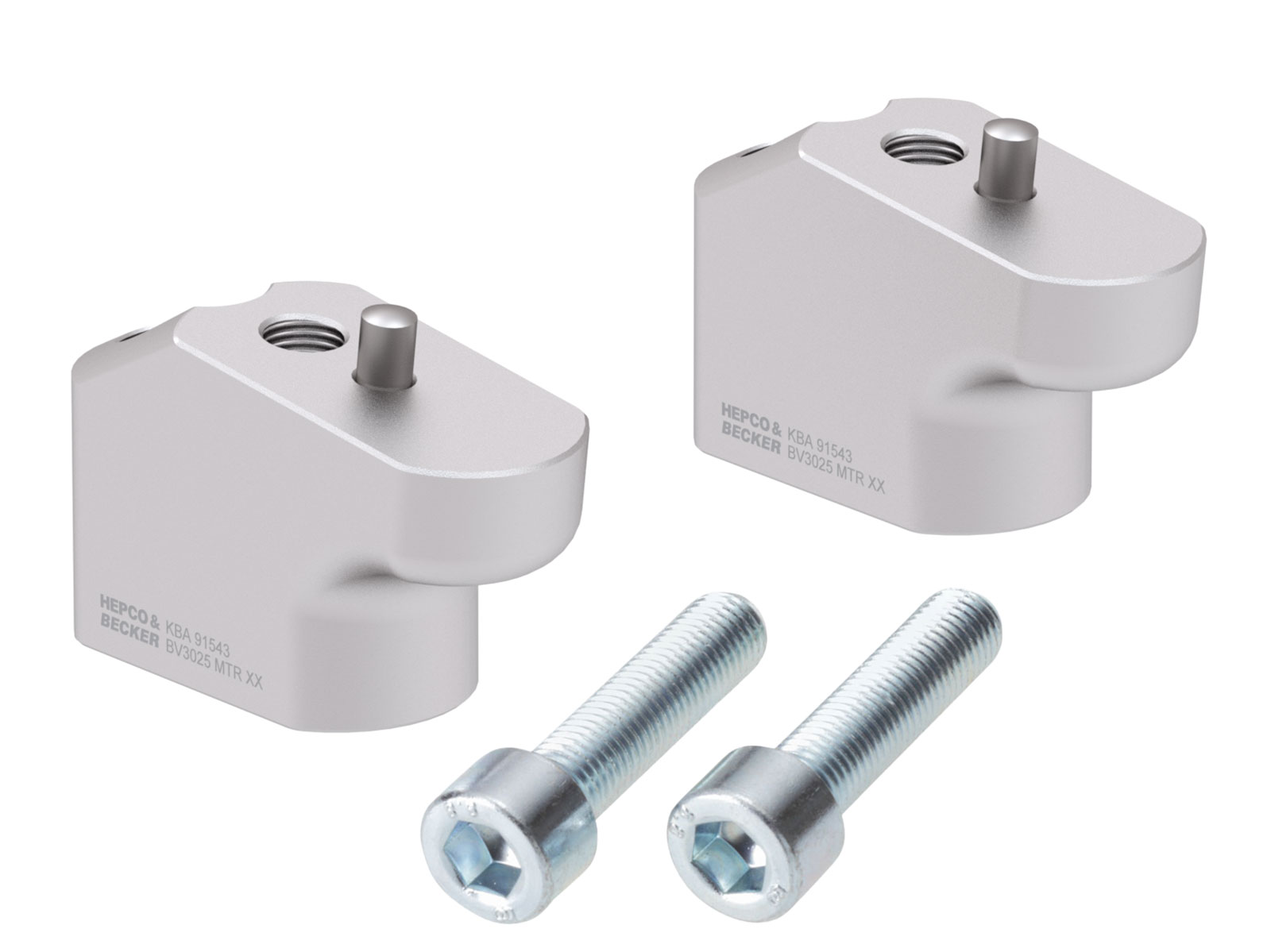 Lenkererhöhung mit Versatz 30 mm hoch, 25 mm zurück, silber für Triumph Tiger 900 Rally / GT / Pro (2020-2023)