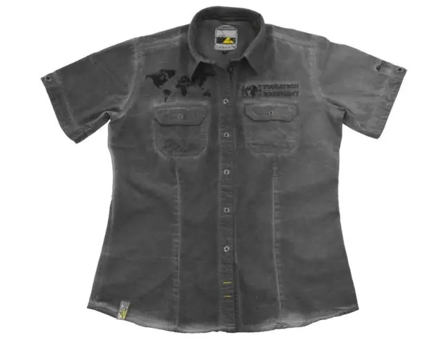 Blouse à manches courtes Touratech "1990" pour femmes grise