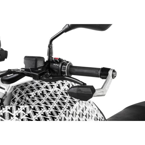 Protecciones de mano DEFENSA Leverguard, plateado, para BMW R1250GS/ R1250GS Adventure/ R1200GS desde 2013/ R
