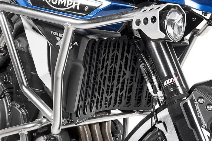 Protezione Radiatore Touratech Nera Anodizzata per Triumph Tiger Explorer dal 2016