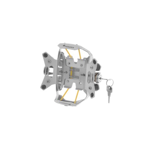 Support de guidon Touratech argent Garmin zumo 340 / 345 / 350 / 390 / 395 V 3.0 *verrouillable*