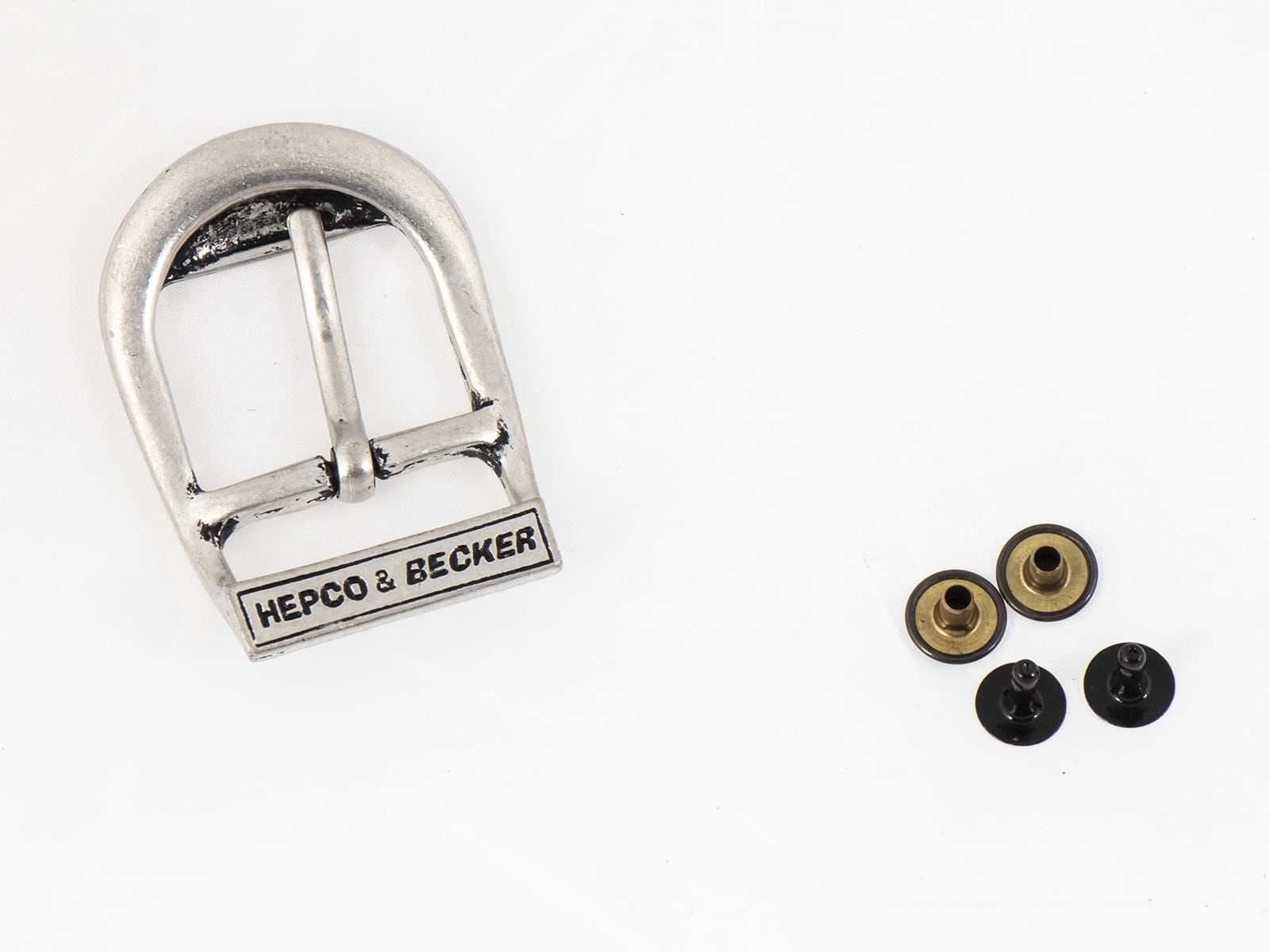 Ledergurtschnalle inkl. Nieten für Hepco&Becker Ledertaschen Liberty/Buffalo