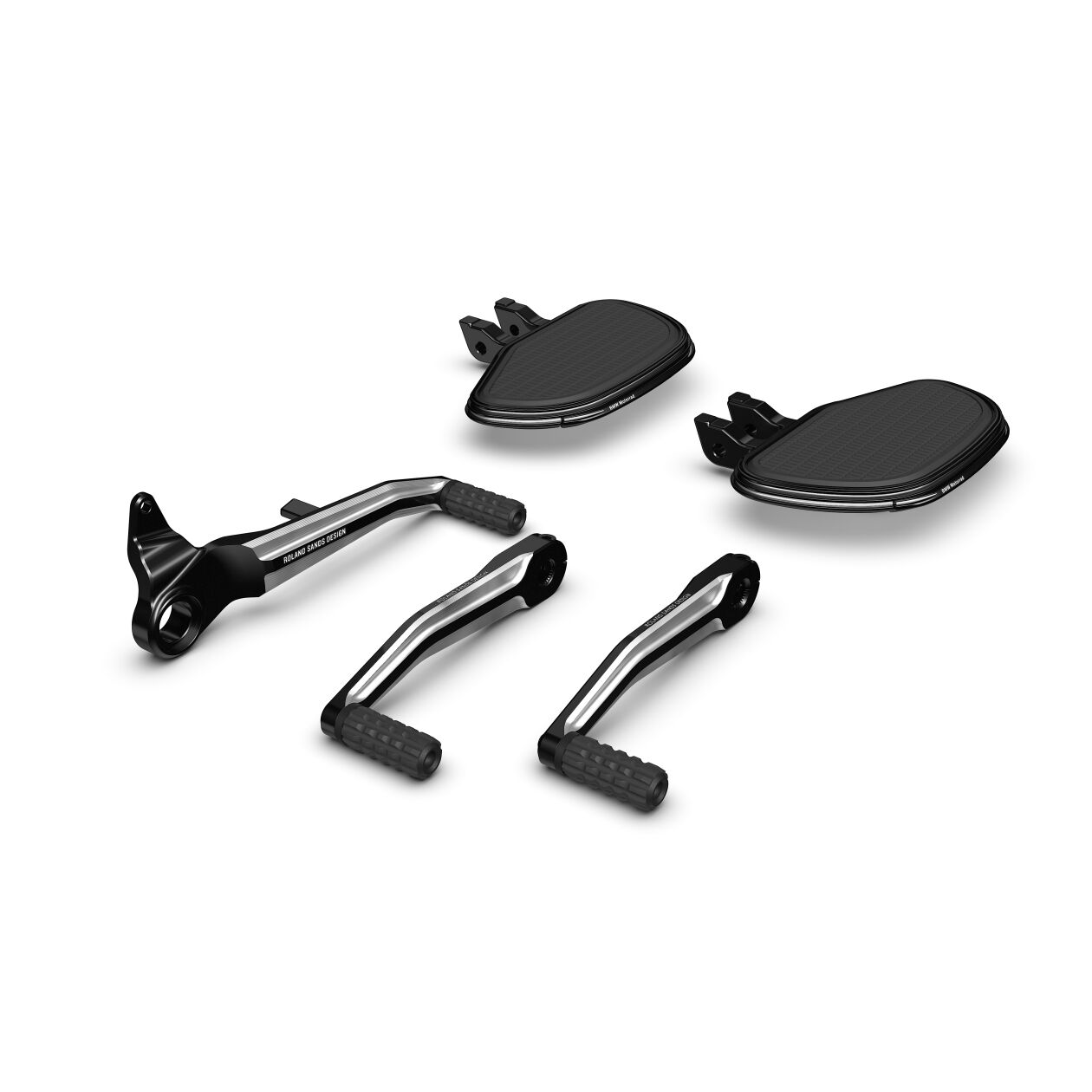 Jeu de repose-pieds contrastés / usinés pour BMW R18