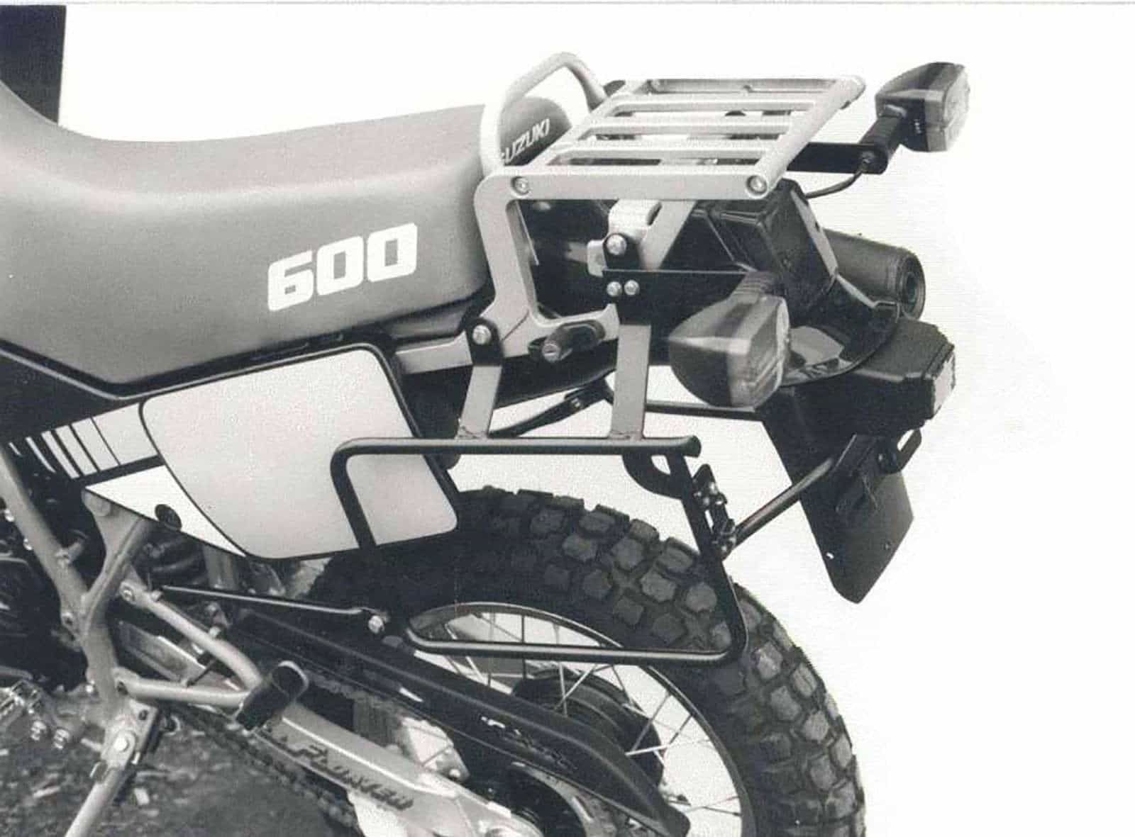Seitenkofferträger festverschraubt schwarz für Suzuki DR 600 S/DR 600 R (1986-1989)