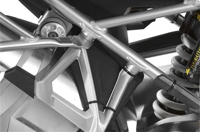 Touratech Splash Guard Passenger Footpeg Holder Set BMW R1250GS + Adventure R1200GS LC Touratech Splash Guard Passenger Footpeg Holder Set BMW R1250GS + Adventure R1200GS LC