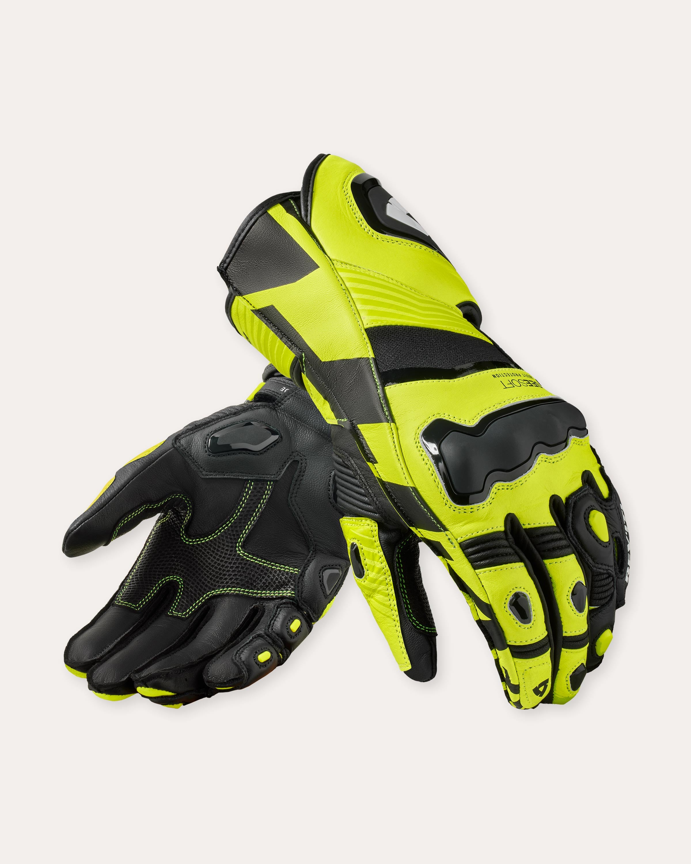 Handschuhe  Jerez 4 | Neon Yellow-Black - Neon Gelb-Schwarz / S / Standard - Größe: S - Länge: Standard