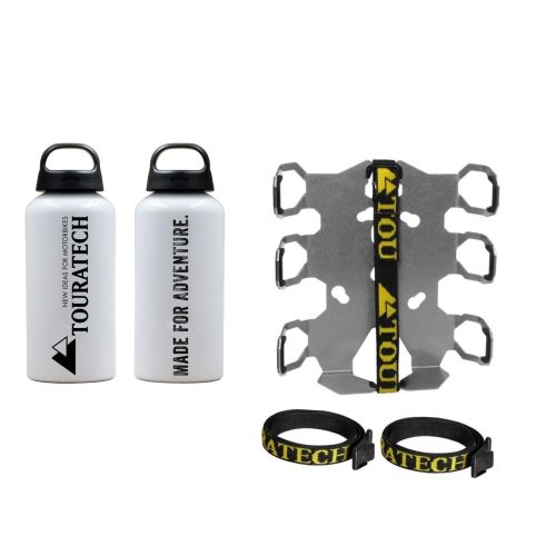 ZEGA Pro/ZEGA Mundo Kit de support d'accessoires porte-bouteille double avec 2x bouteille d'eau en aluminium Touratech