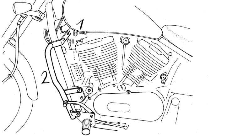 Motorschutzbügel chrom für Kawasaki VN 800 (1995-2000)