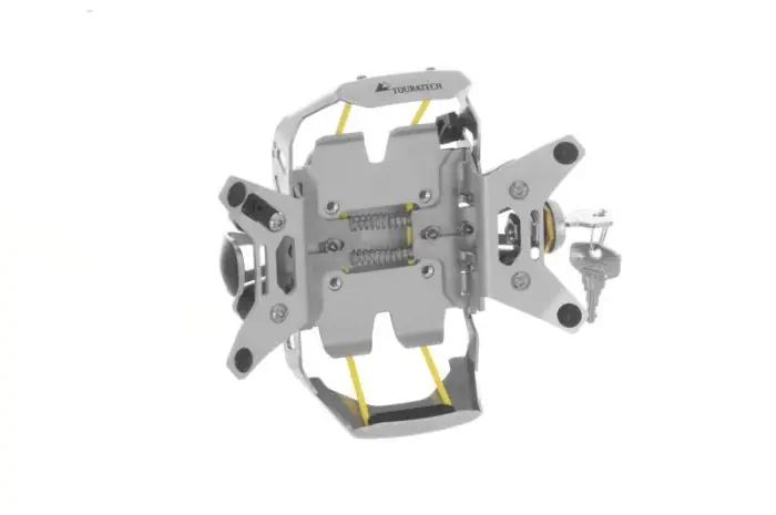 Support de guidon Touratech pour Garmin zumo 590 / 595 LM *verrouillable* alu naturel