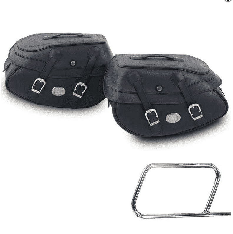 Satteltaschensatz Buffalo Big schwarz für Rohrpacktaschenhalter