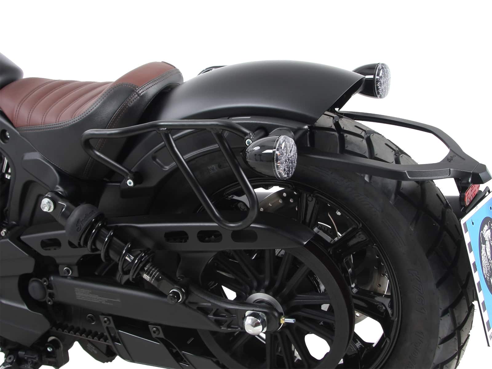 Ledertaschenhalter Cutout schwarz für Indian Scout Bobber / Sixty / Twenty / Rogue (2017-2024)