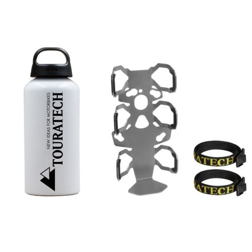 ZEGA Pro/ZEGA Mundo Kit de support d'accessoires porte-bouteille simple avec bouteille d'eau en aluminium Touratech 0,6