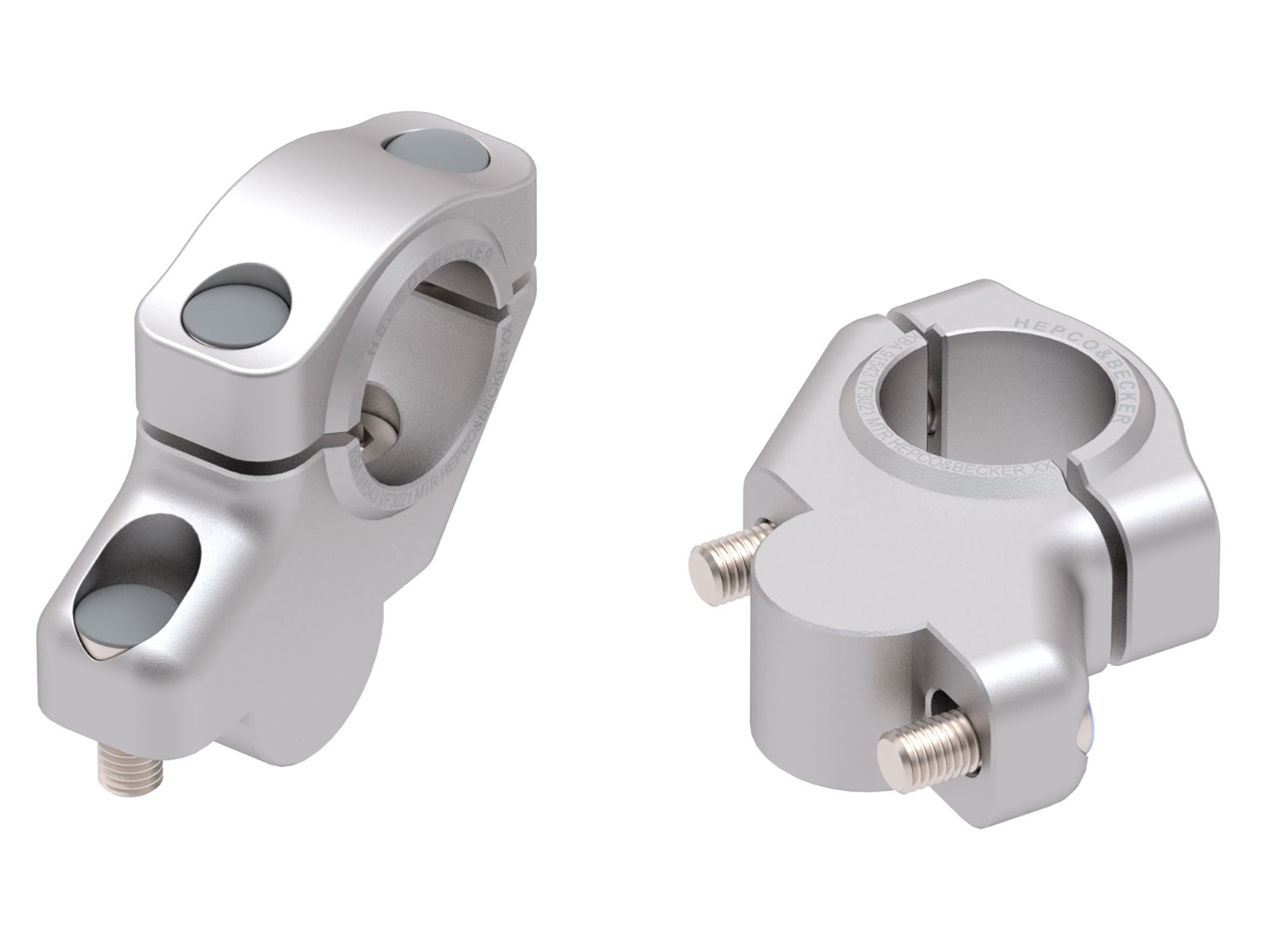 Lenkererhöhung mit Versatz silber, 30 mm hoch, 21 mm zurück für KTM LC4 640 Adventure / Duke / Enduro / Supermoto (1998-2007)