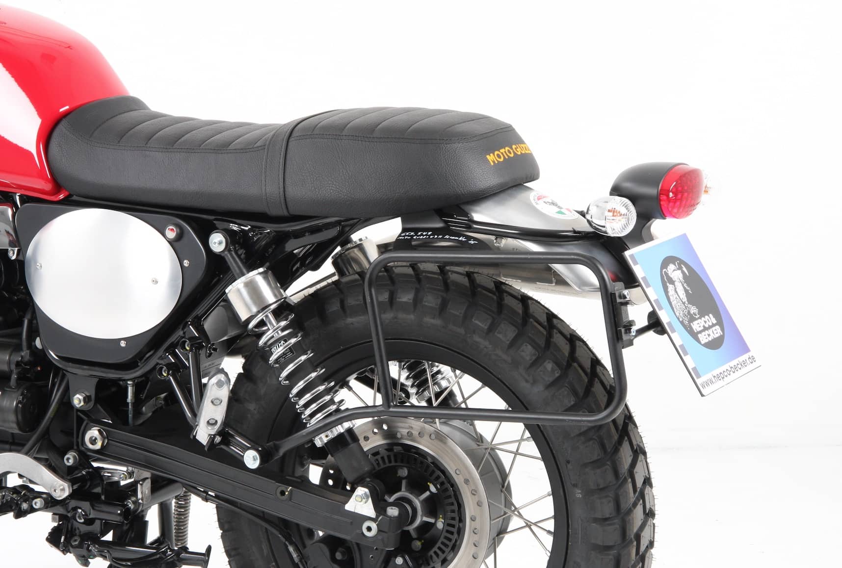 Seitenkofferträger festverschraubt einseitig links schwarz für Moto Guzzi V 7 II Scrambler/Stornello (2016)