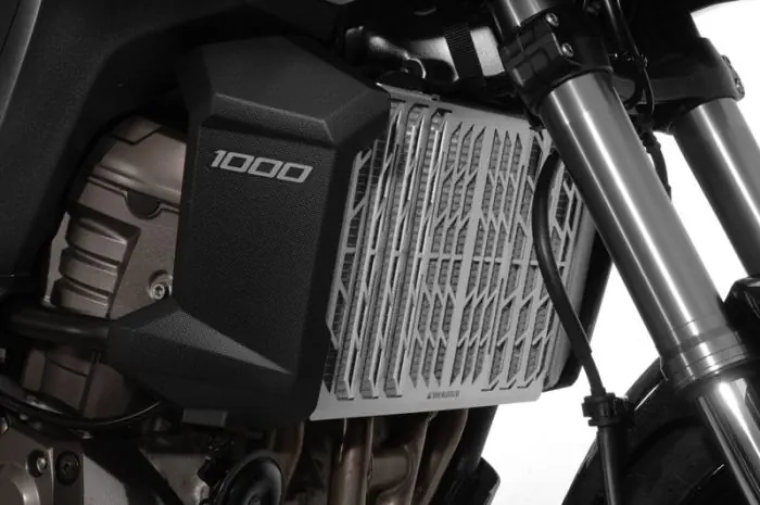 Rejilla de protección del radiador Touratech plateada Kawasaki Versys 1000