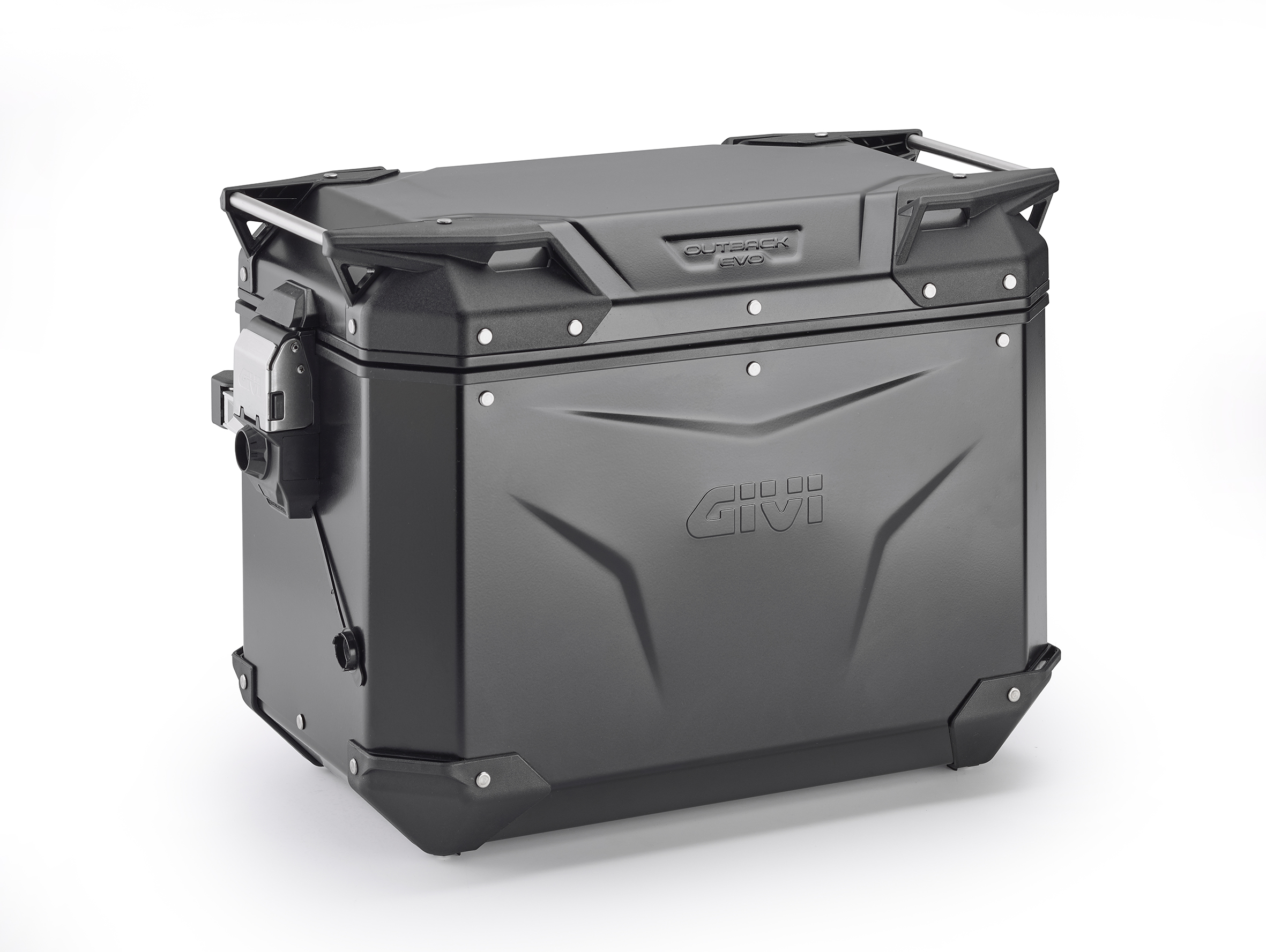 Alu-Seitenkoffer Trekker Outback EVO 48, schwarz Rechts, 48 Liter / SMART SECURITY LOCK