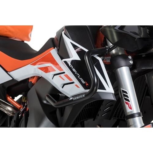 Barre di protezione per carenatura Touratech in acciaio inox nero per KTM 790 Adventure + Adventure R