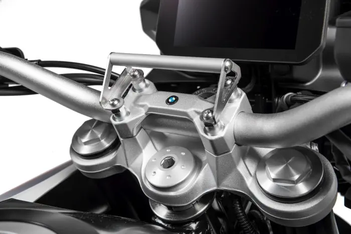 Adaptateur de montage Touratech pour support GPS / support de navigation sur la pince de guidon pour BMW F850GS + Adventure