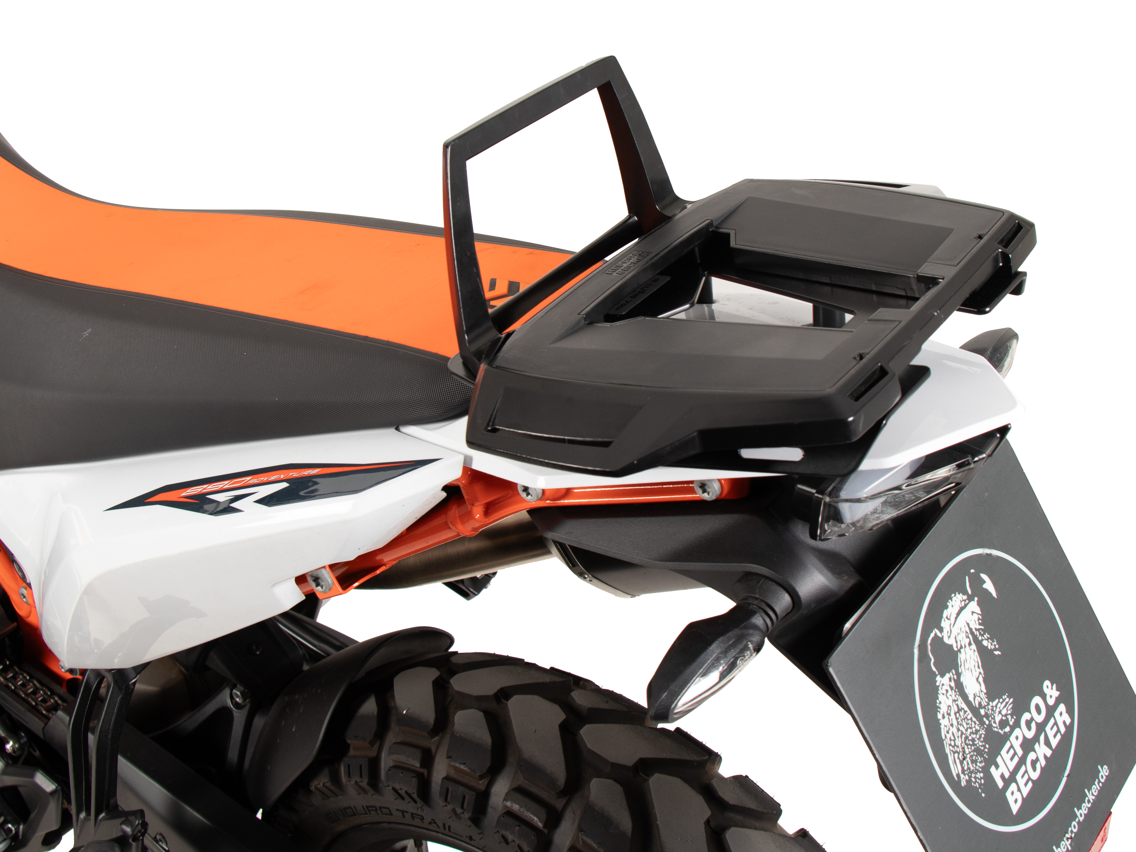 Alurack Topcaseträger schwarz für Kombination mit Originalgepäckbrücke für KTM 890 Adventure / R / Rally (2023-)