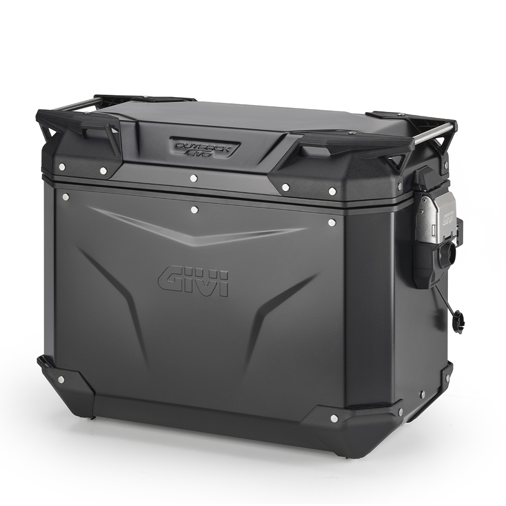 Alu-Seitenkoffer Trekker Outback EVO 44, schwarz, Links, 44 Liter / SMART SECURITY LOCK