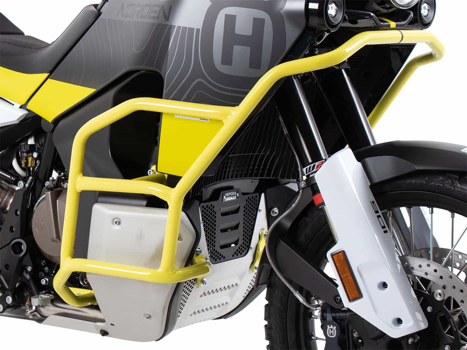 Barra di protezione motore solida gialla per Husqvarna Norden 901 (2022-)