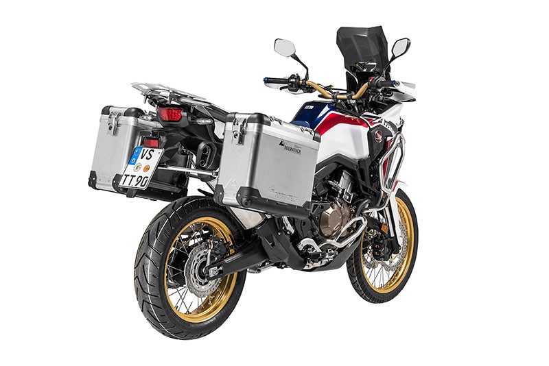 Système de valises Touratech ZEGA Pro 31/38 Litres support en acier inoxydable Honda CRF1000L AT à partir de 2018