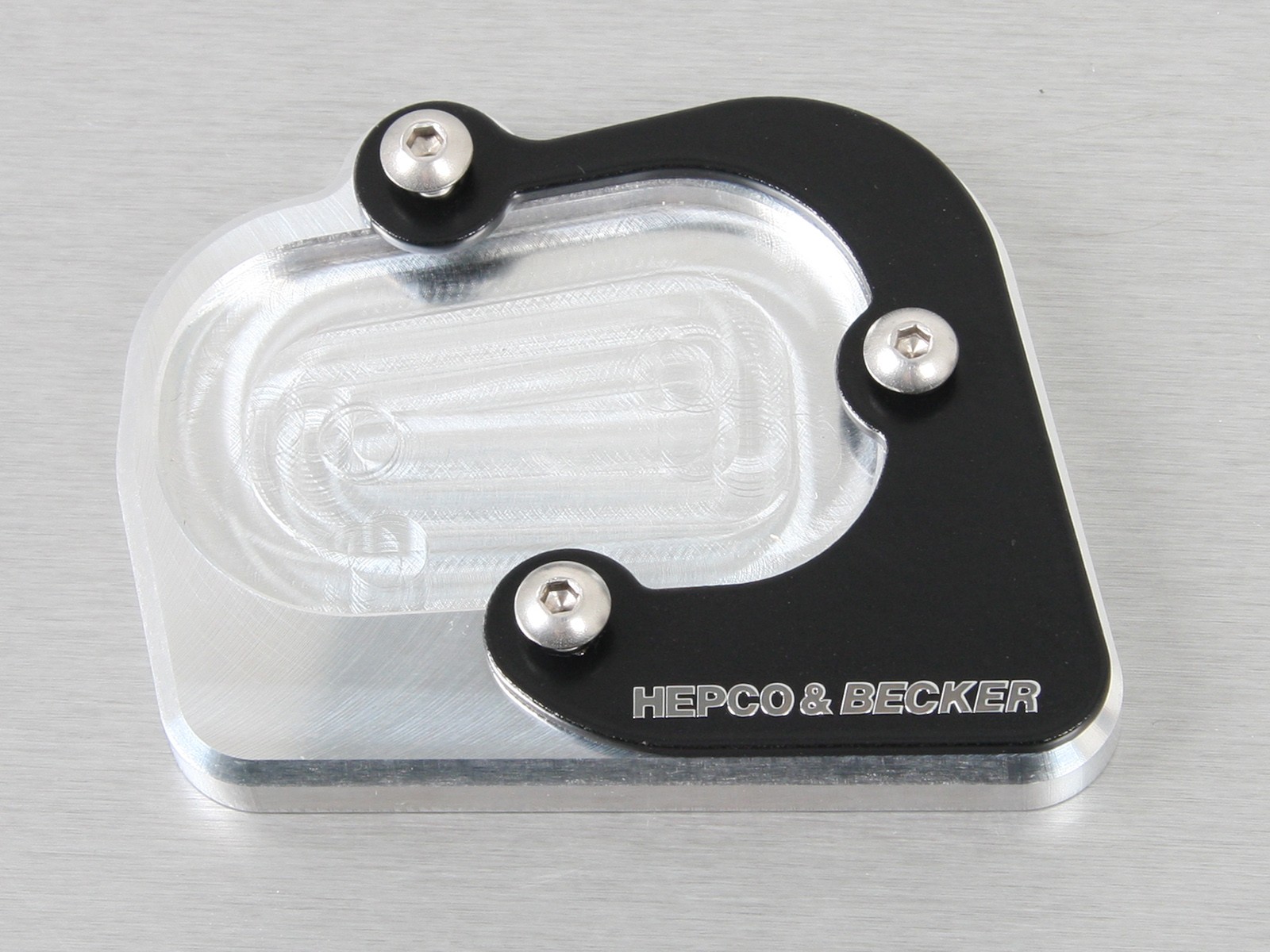 4211671_00_91_shop_1 Placa de soporte lateral Hepco&Becker plateada/negra para BMW R1200GS LC 2017-2018