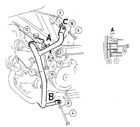 Motorschutzbügel schwarz für Suzuki SV 650/S (2003-2006)