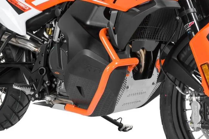Barra di protezione serbatoio Touratech in acciaio inox arancione per KTM 790 Adventure / 790 Adventure R