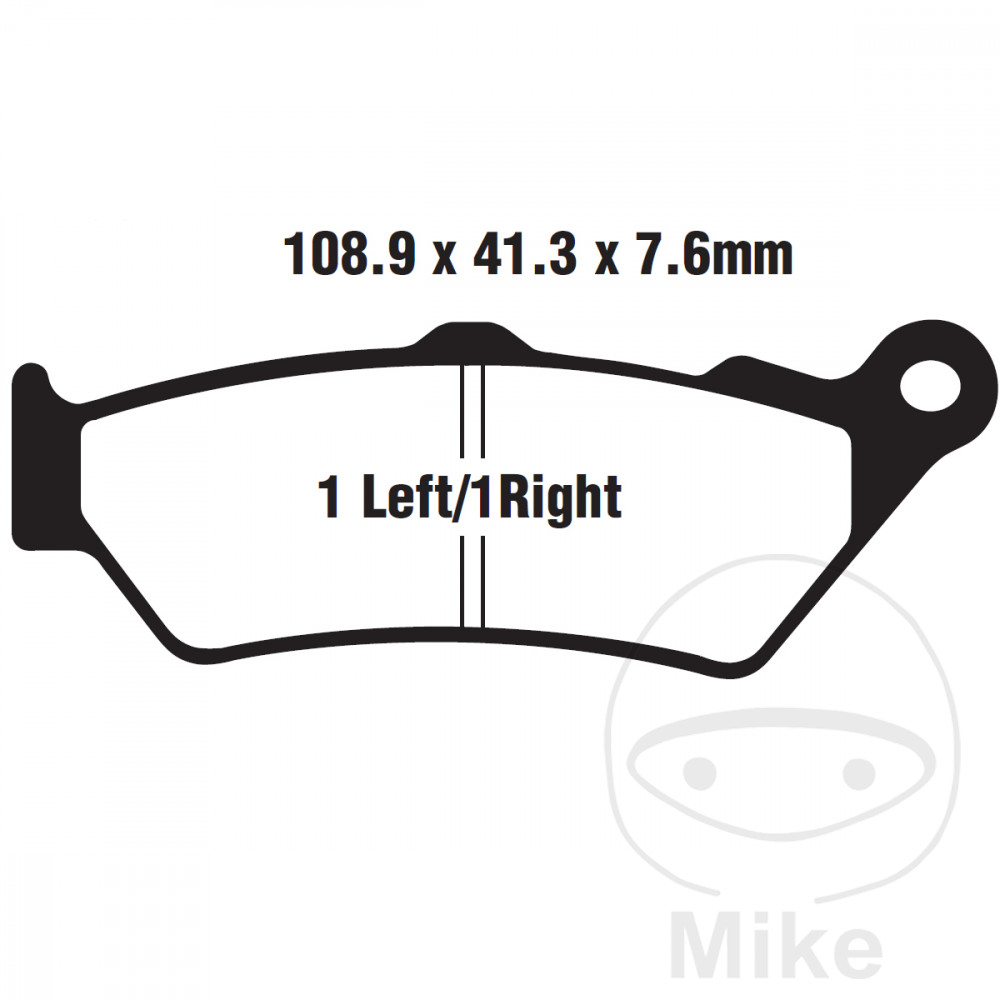 1000_7370027lpO7cUHXTEnJn Front Brake Pad Standard Scooter EBC for BMW C1 125 / 200