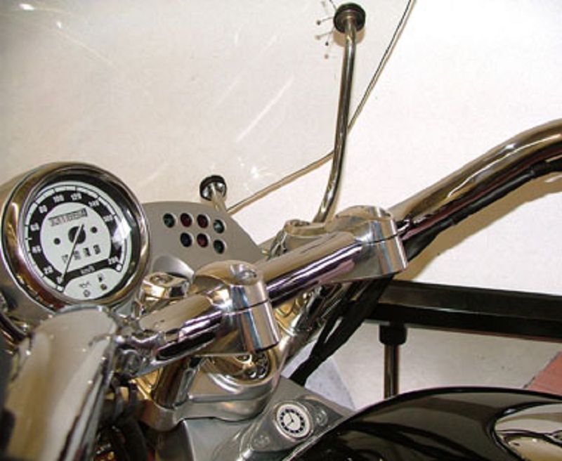 k-1316607211-29771 Élévation de guidon Superbike et adaptateur de guidon avec décalage ABE BMW R850C R1200C Cruiser - Guidon de 28 mm