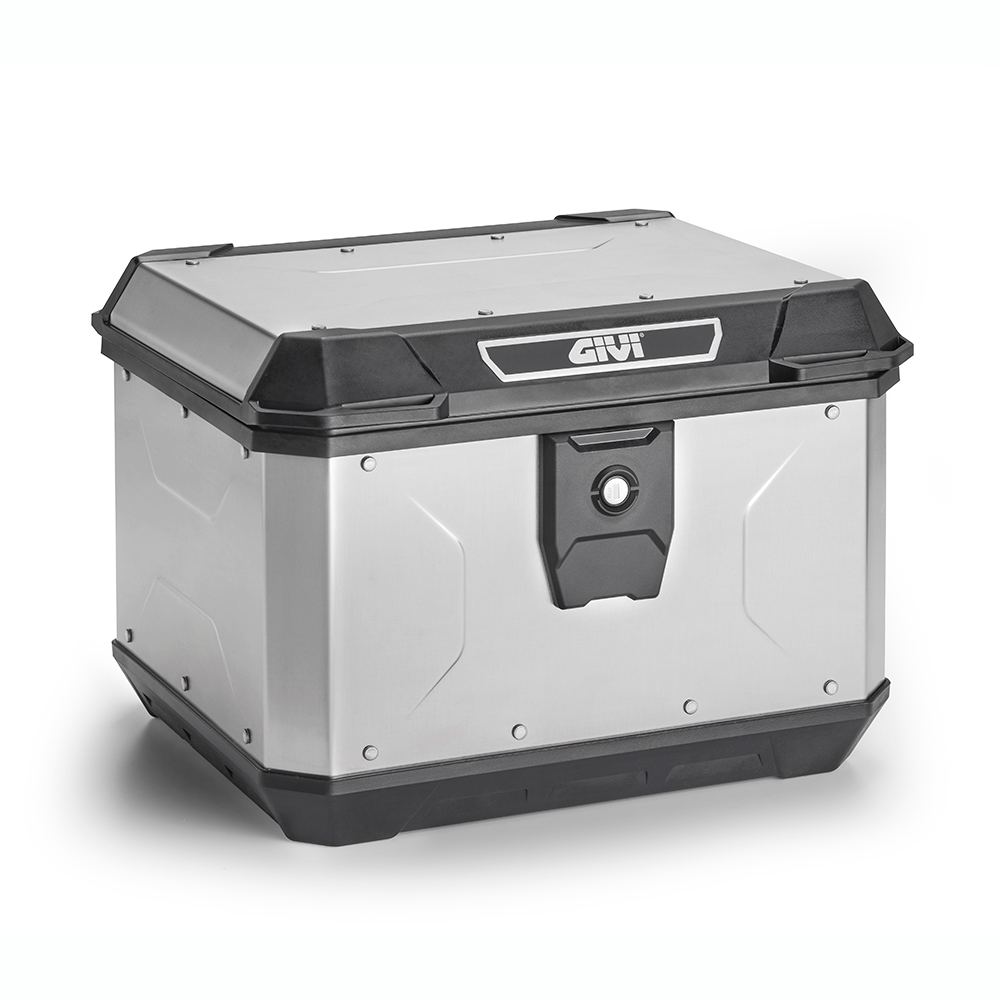 ALPINA Monolock Topcase aus Aluminium natur, 44 Liter, mit Universalplatte und Montagekit