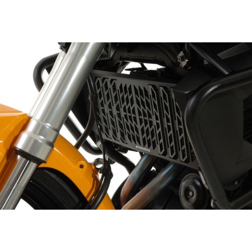 Griglia di protezione del radiatore Touratech per Kawasaki Versys 650 2012-2014 in alluminio nero