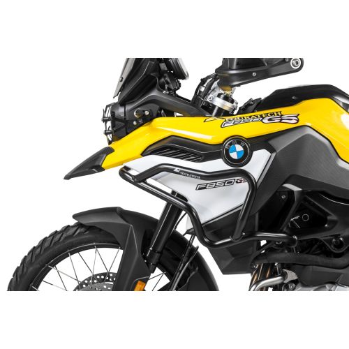 Barra di protezione serbatoio Touratech in acciaio inox nera per BMW F850GS / F750GS