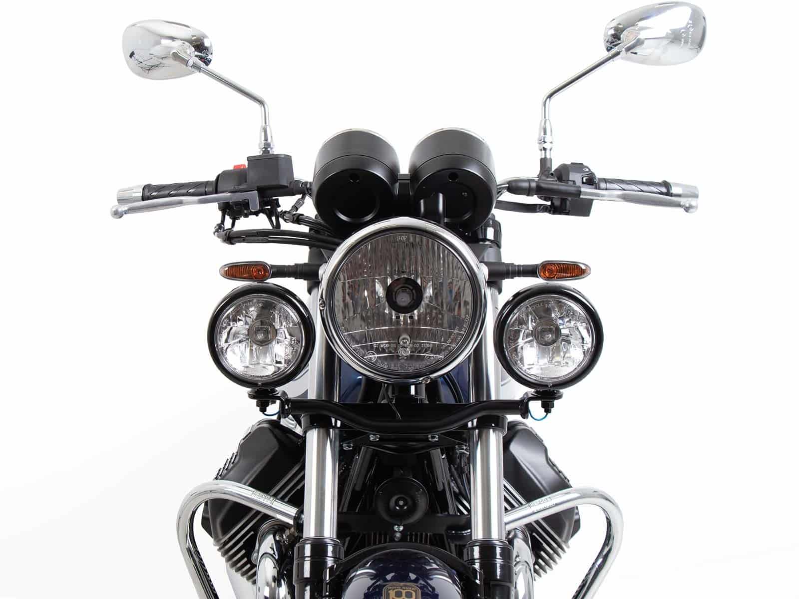 Twinlight Zusatzscheinwerfer (Fernlicht) inkl. Halter und Kabel schwarz für Moto Guzzi V7 Special (2025-)