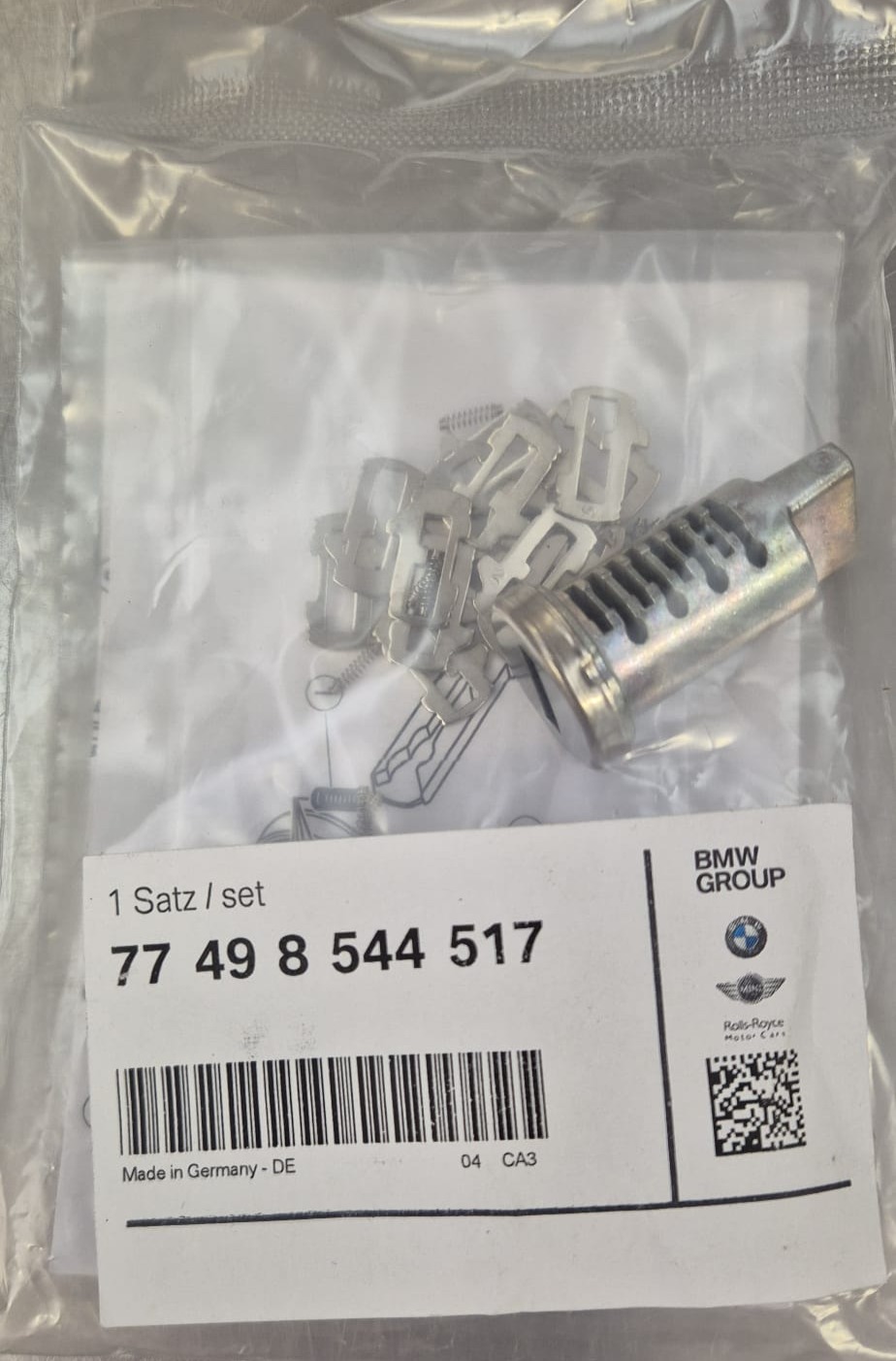 Kit di riparazione per cilindro di chiusura - per casi in alluminio + baule per e.g. BMW R1200 R1250 GS Adventure LC