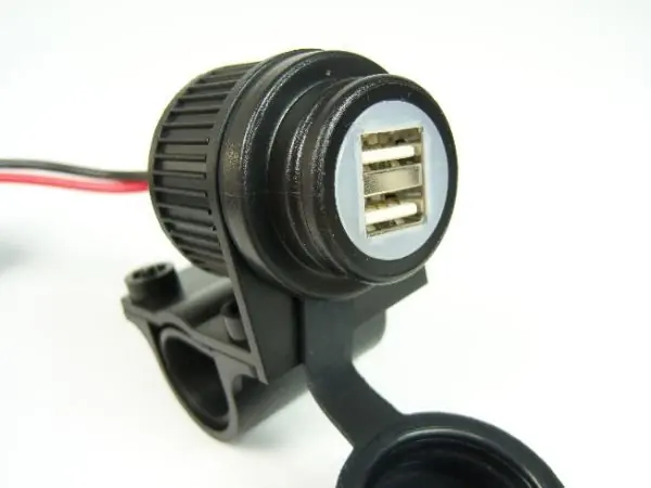 Duo Toma USB Moto 12-24V para manillares de 22mm / 25mm