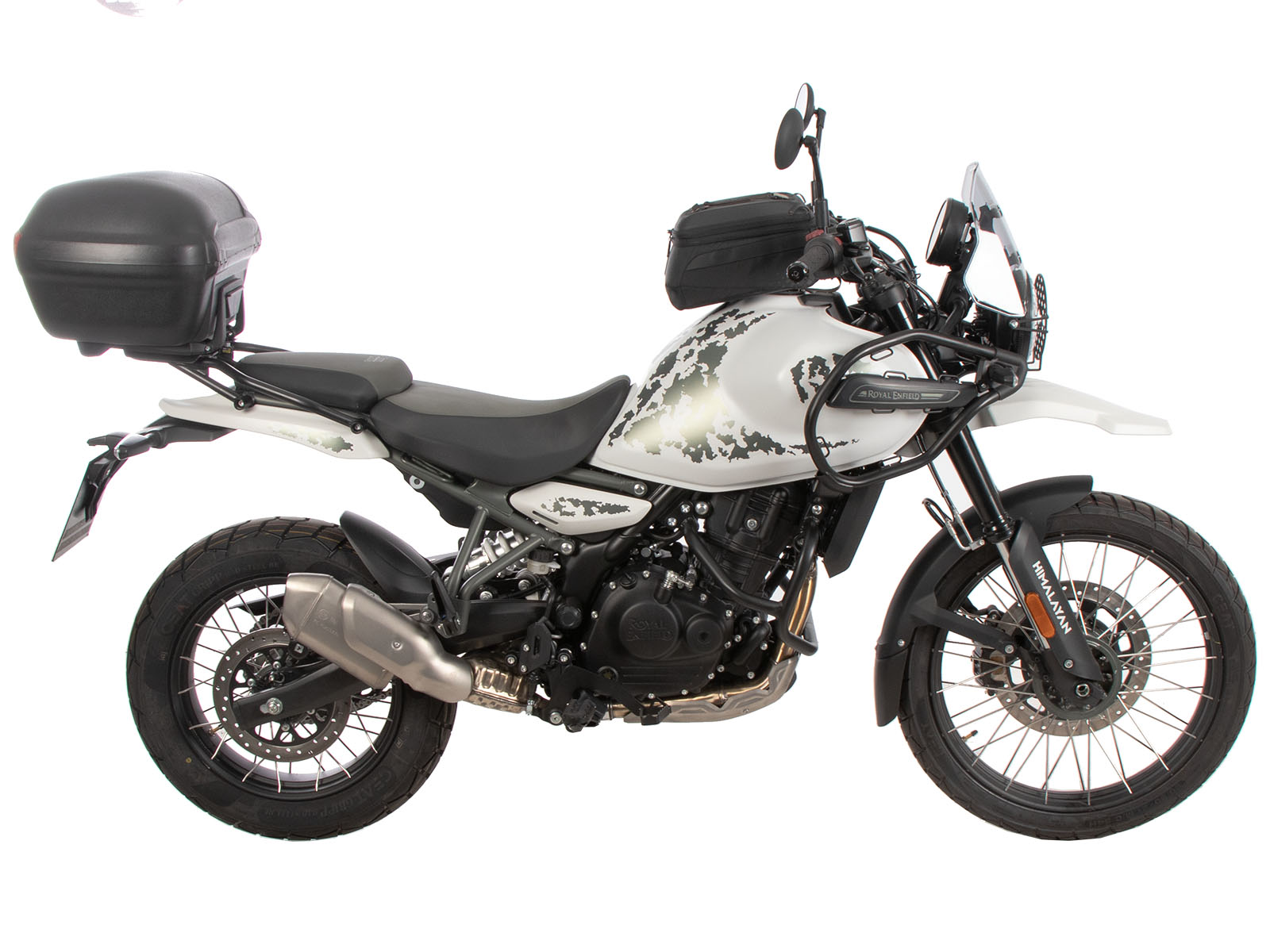 Alurack Topcaseträger schwarz für Kombination mit Originalgepäckbrücke für Royal Enfield Himalayan 450 (2024-)