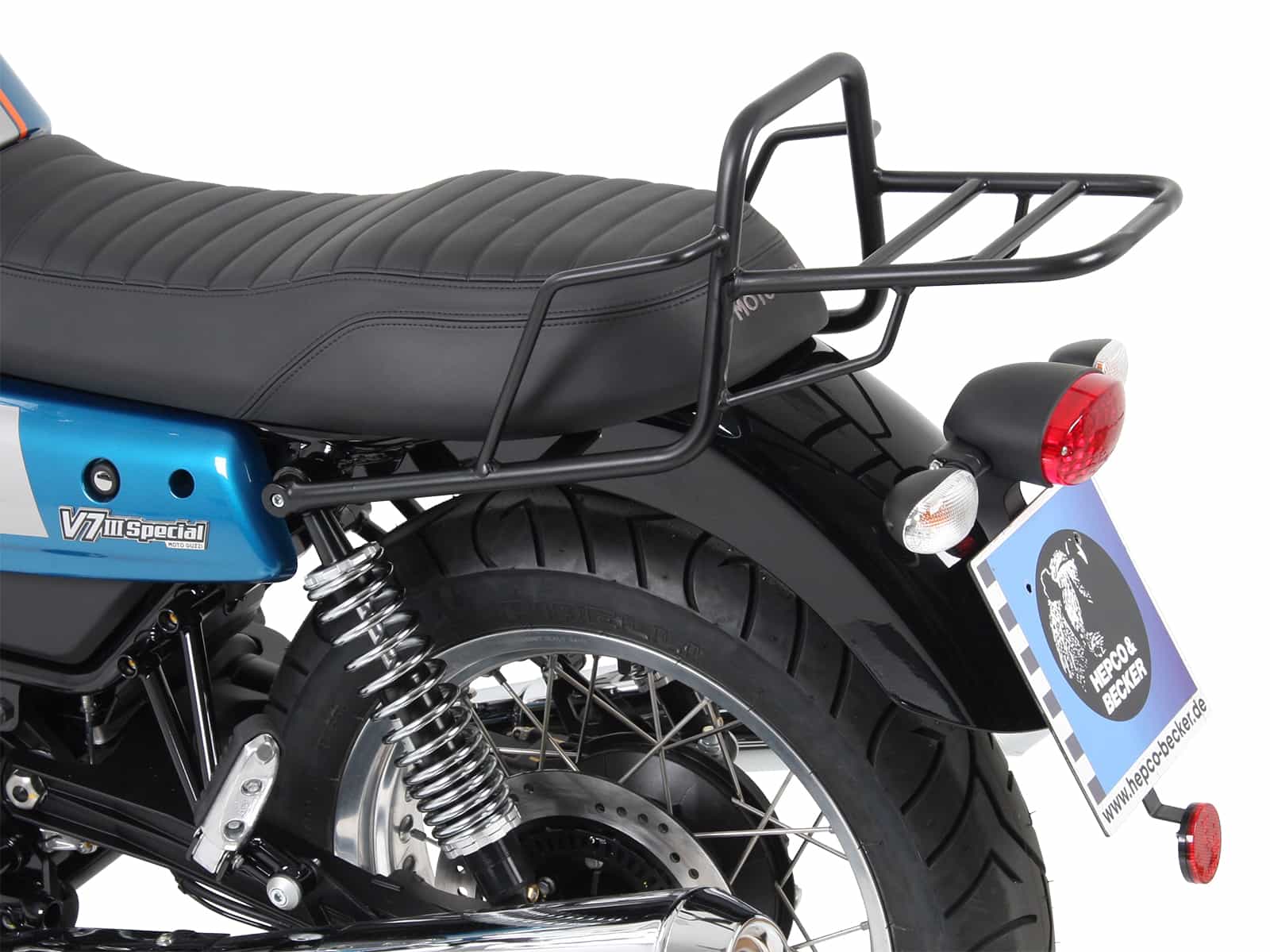 Rohrgepäckbrücke Topcaseträger schwarz für Moto Guzzi V7 III (Carbon, Milano, Rough) (2018-2020)